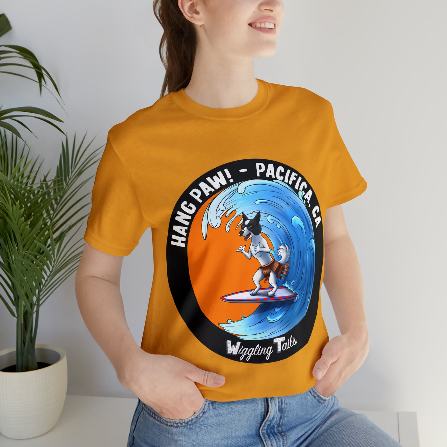 Dog Surfing Unisex Jersey Short Sleeve Tee