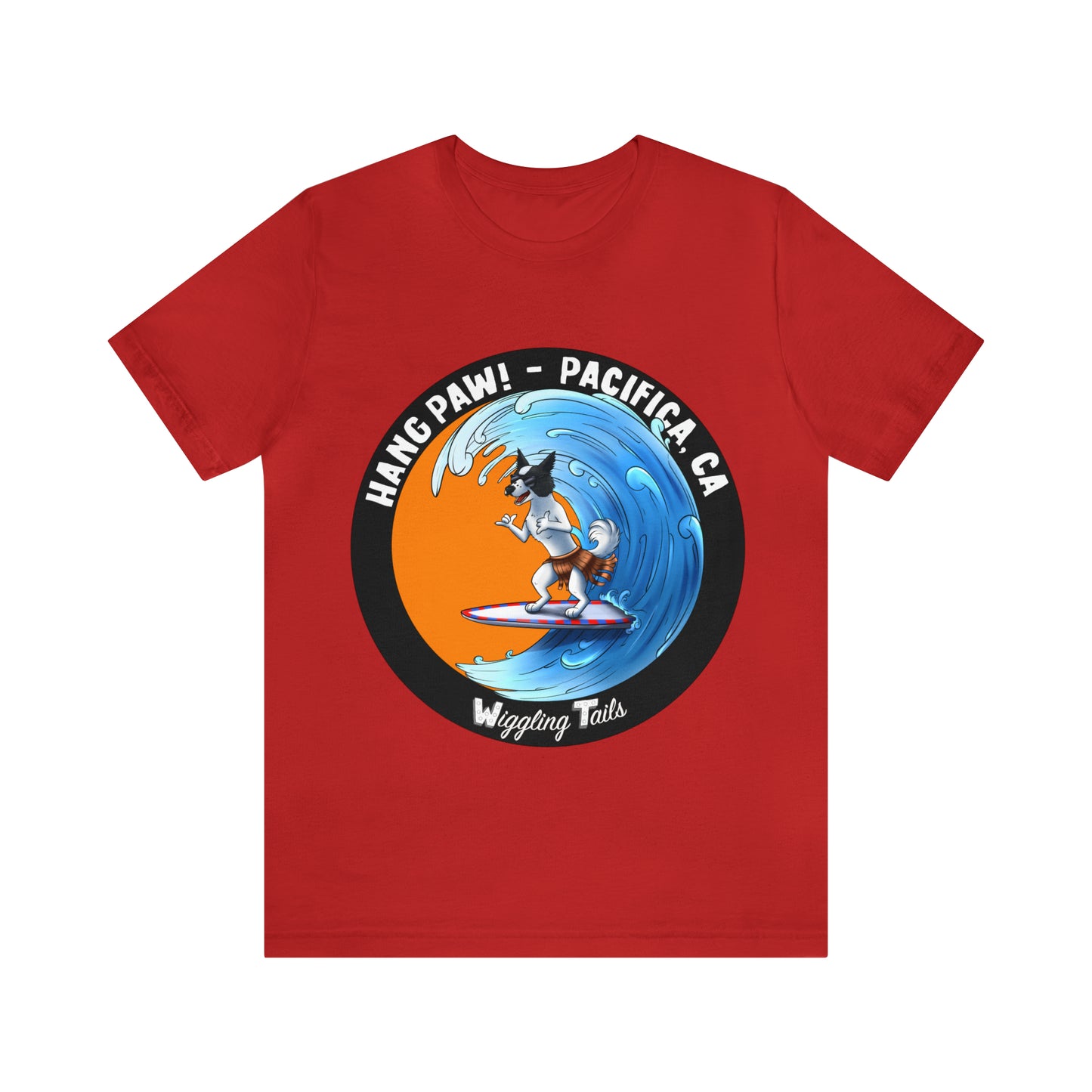 Dog Surfing Unisex Jersey Short Sleeve Tee