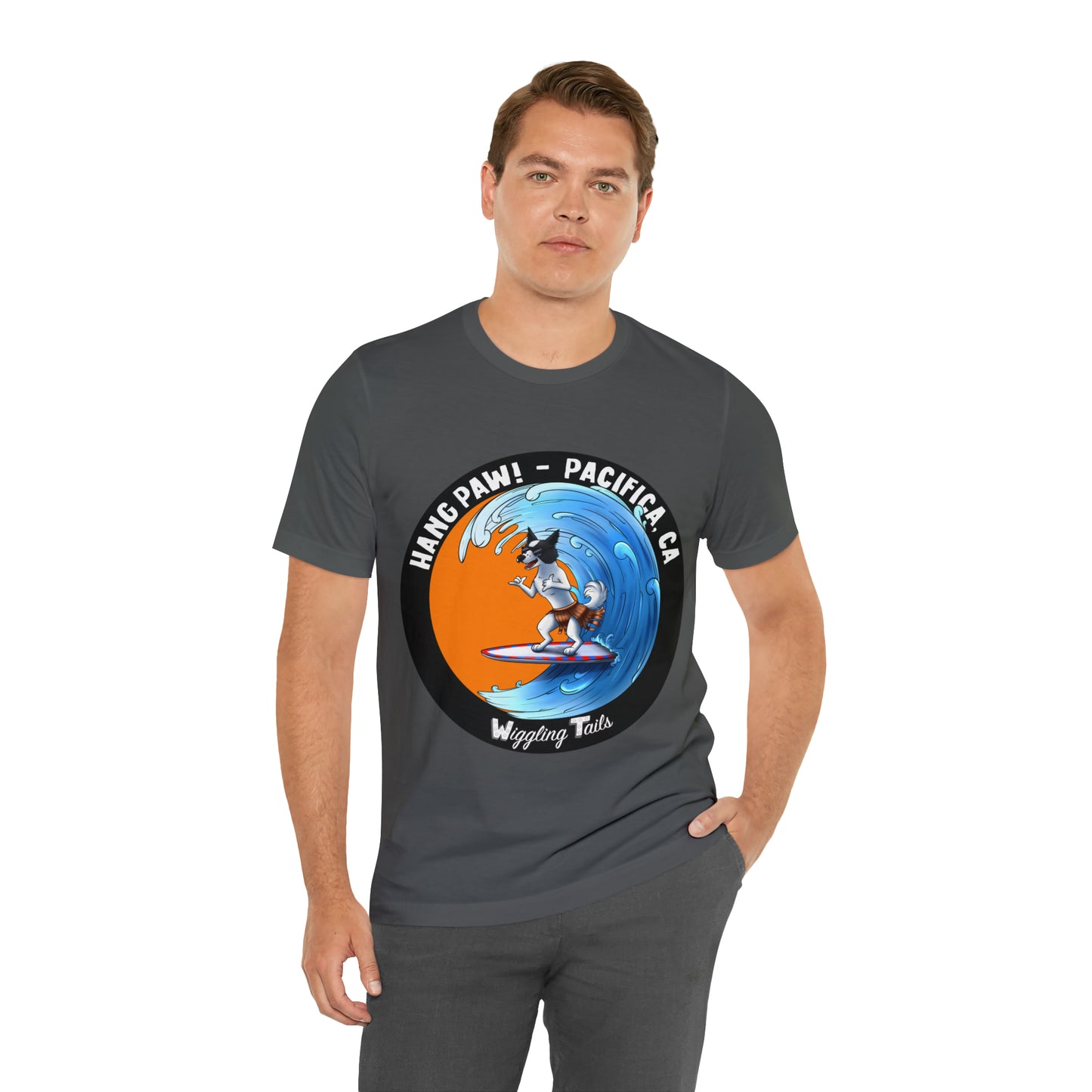 Dog Surfing Unisex Jersey Short Sleeve Tee