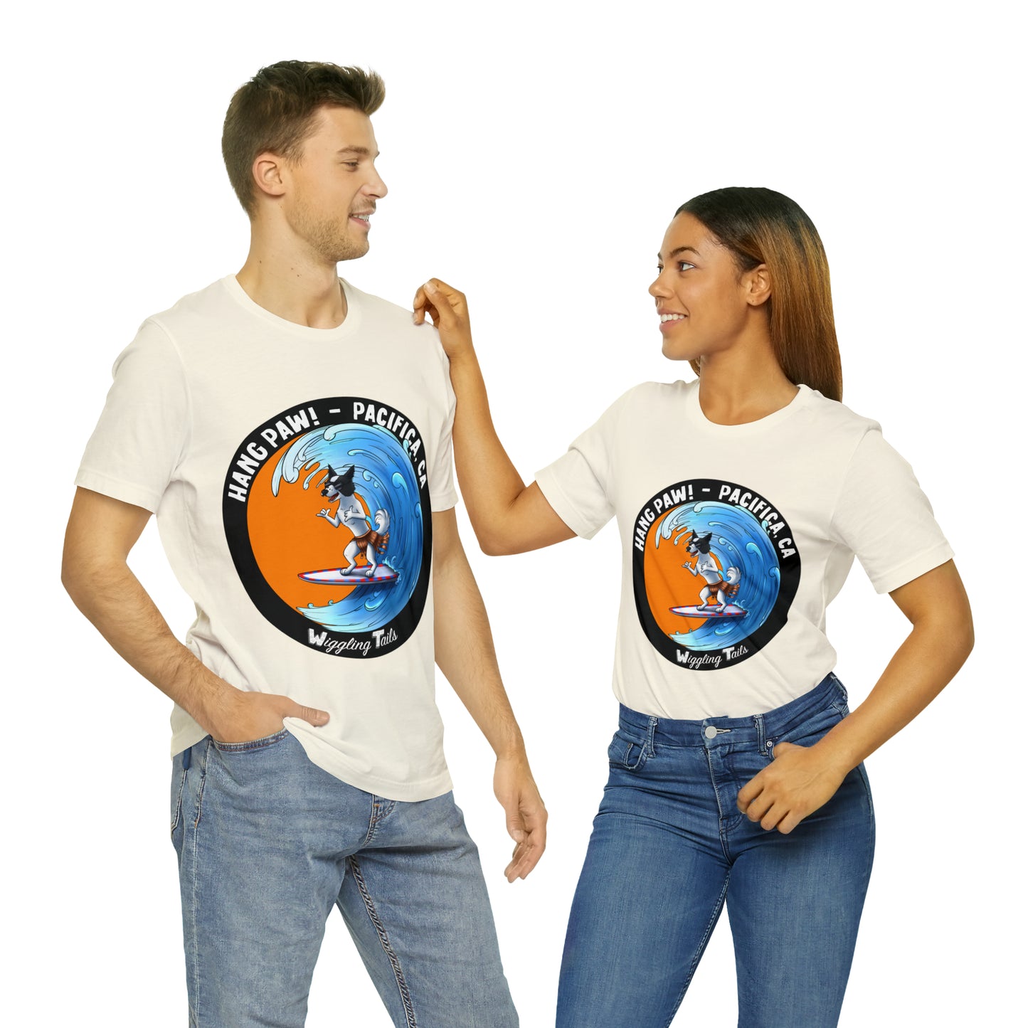 Dog Surfing Unisex Jersey Short Sleeve Tee