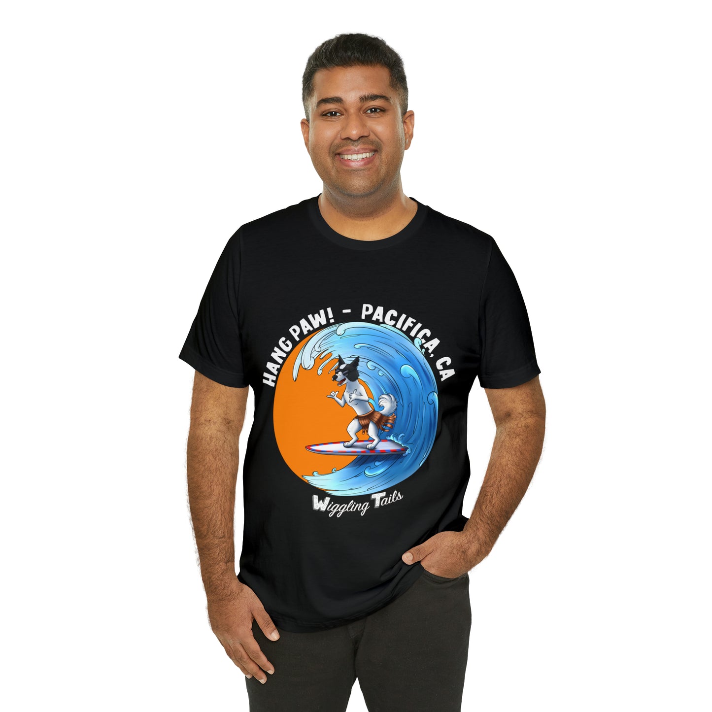 Dog Surfing Unisex Jersey Short Sleeve Tee