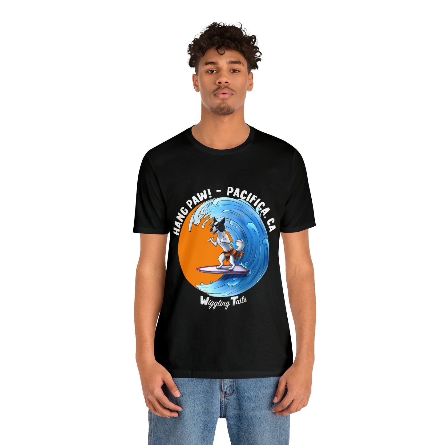 Dog Surfing Unisex Jersey Short Sleeve Tee