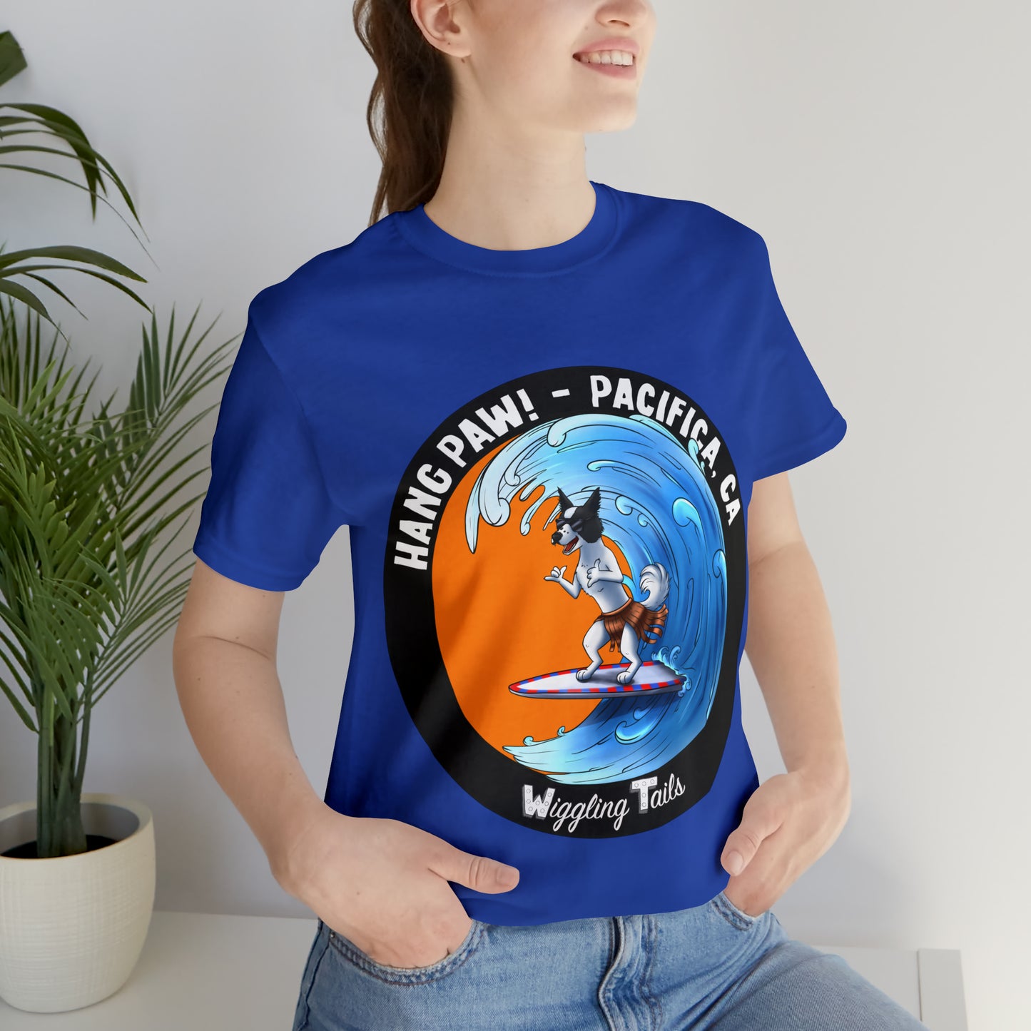 Dog Surfing Unisex Jersey Short Sleeve Tee