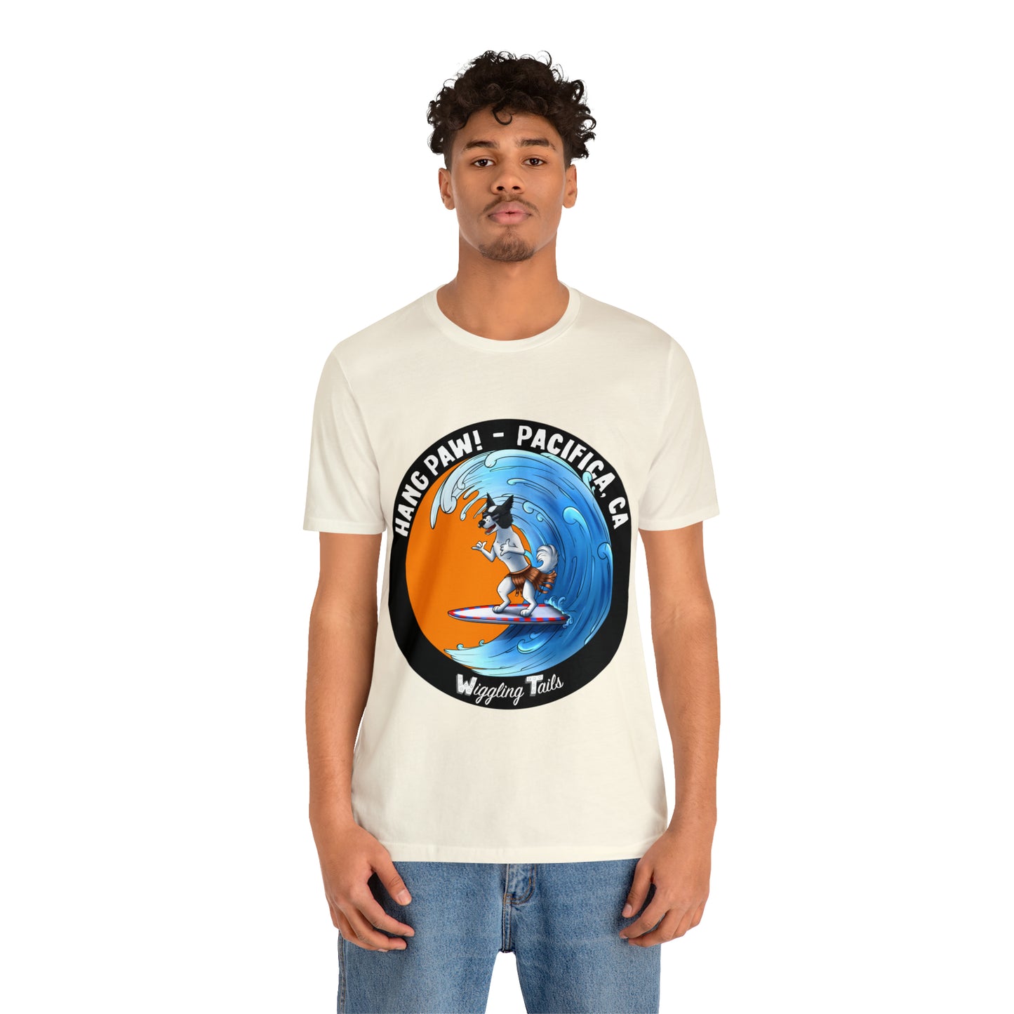 Dog Surfing Unisex Jersey Short Sleeve Tee