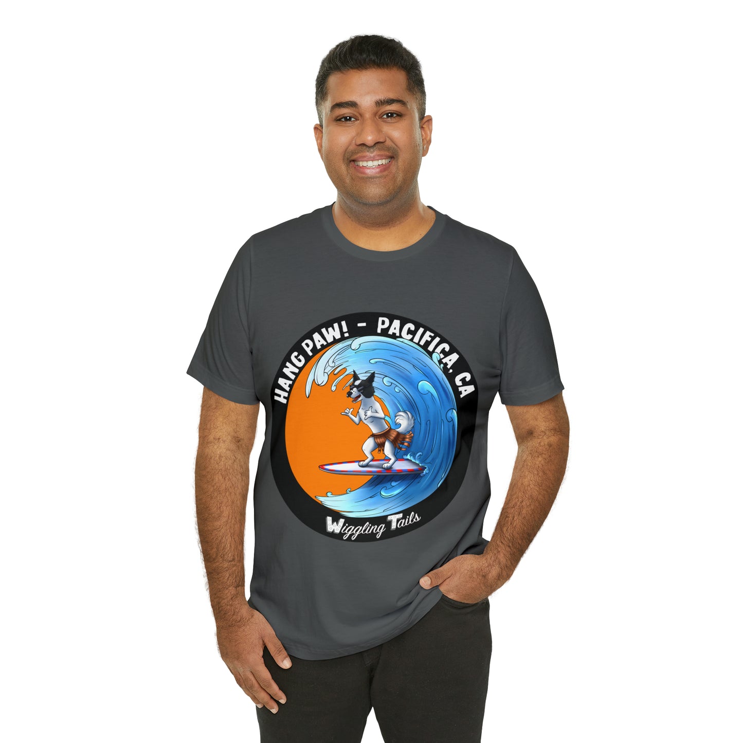 Dog Surfing Unisex Jersey Short Sleeve Tee