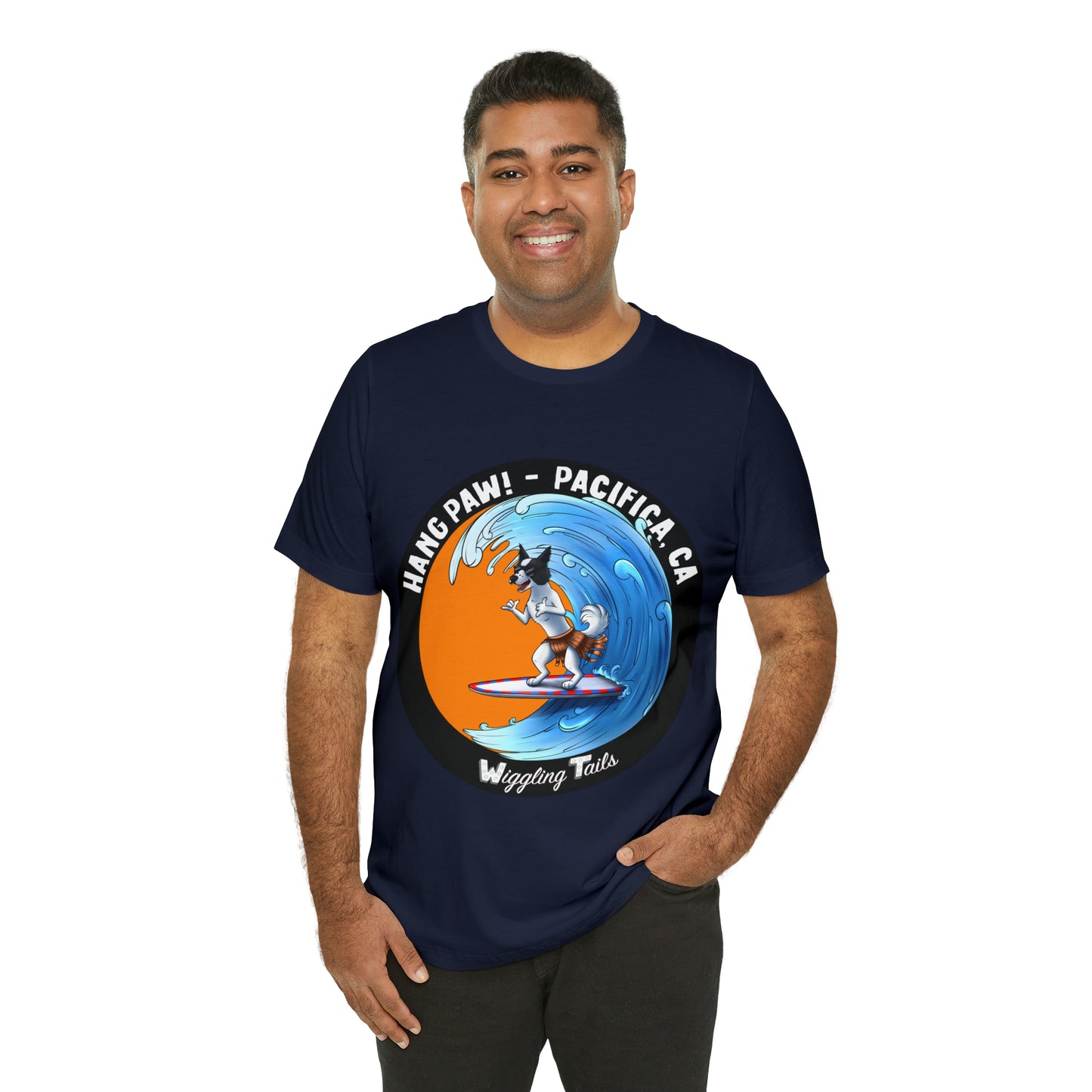 Dog Surfing Unisex Jersey Short Sleeve Tee