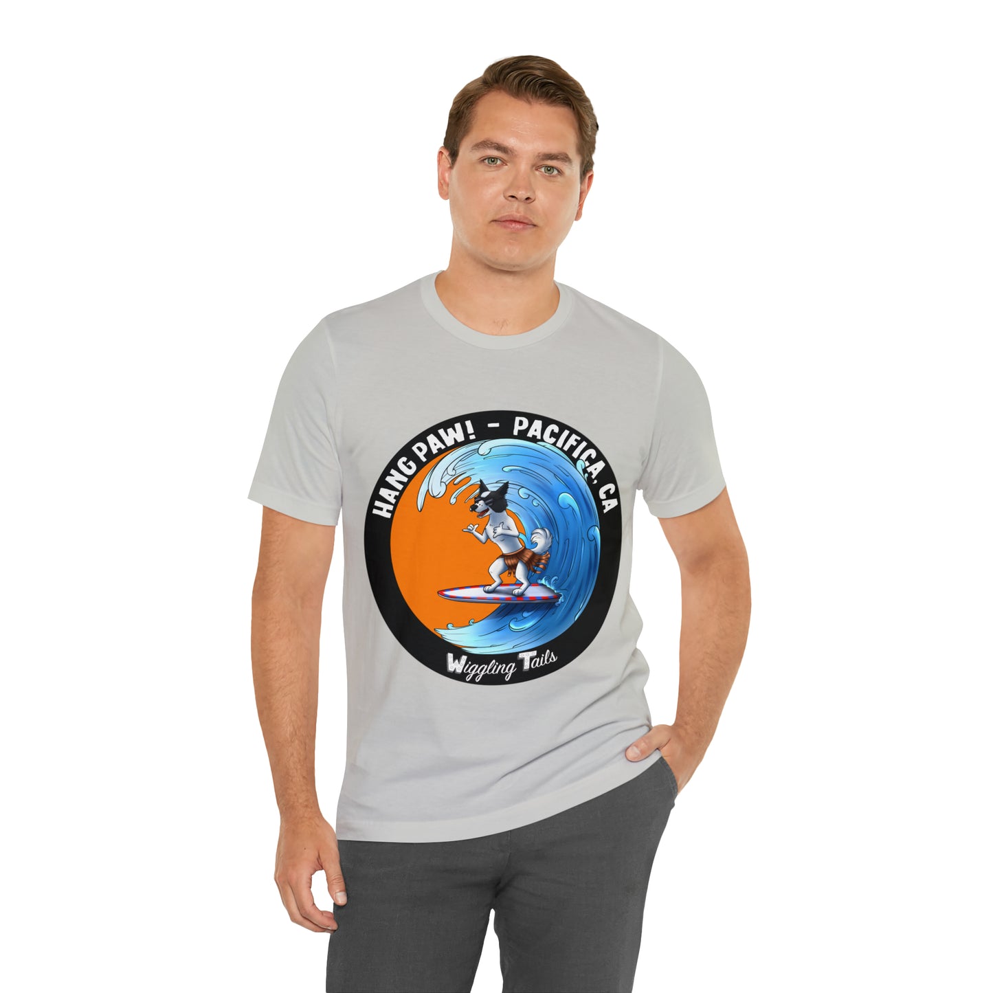 Dog Surfing Unisex Jersey Short Sleeve Tee