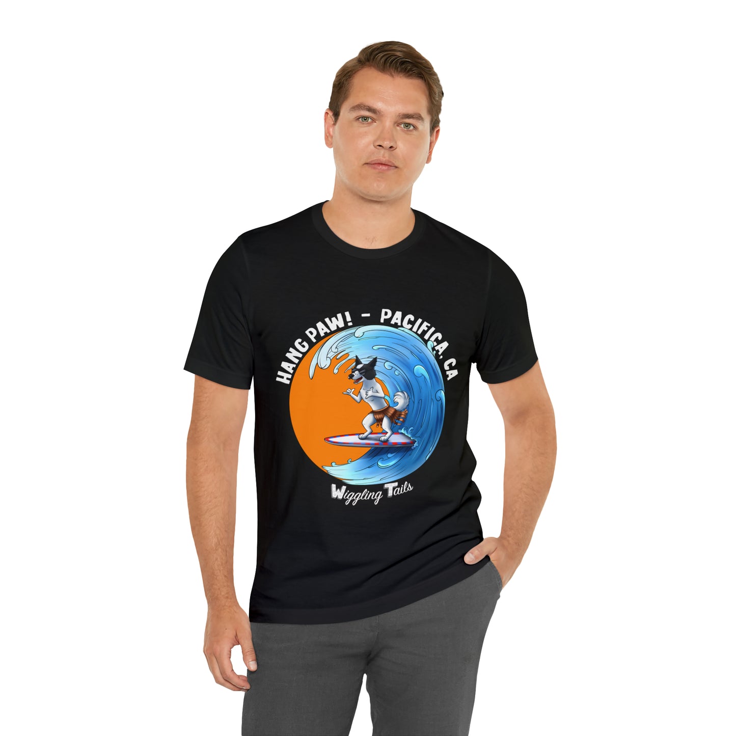 Dog Surfing Unisex Jersey Short Sleeve Tee