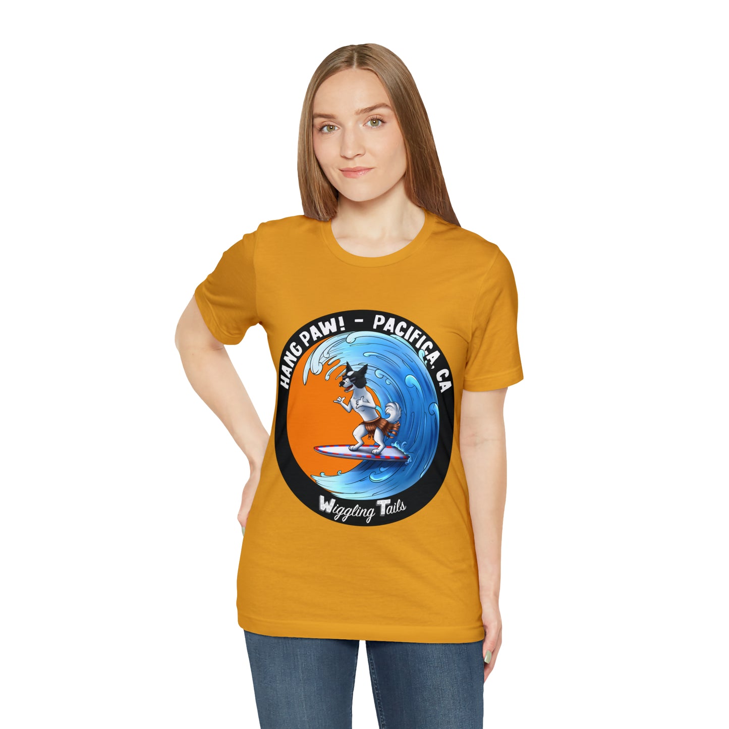 Dog Surfing Unisex Jersey Short Sleeve Tee