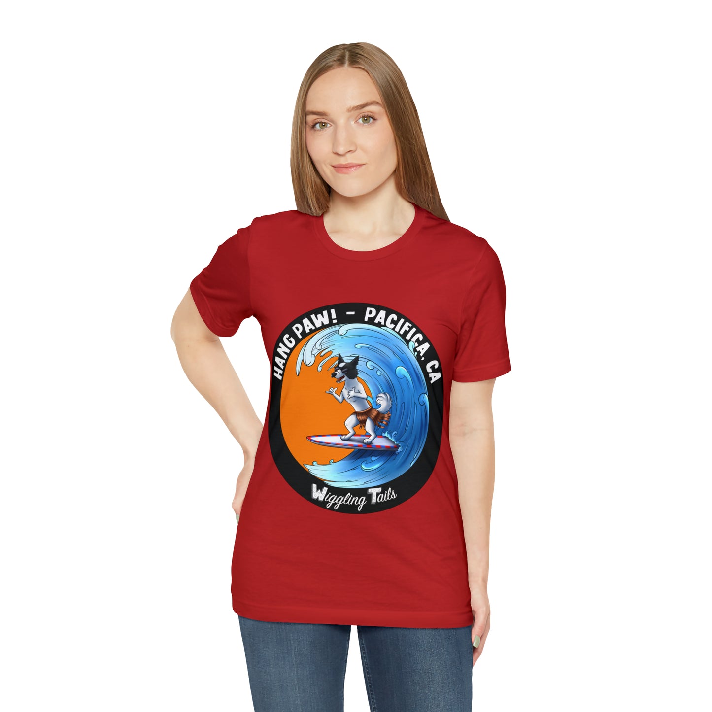 Dog Surfing Unisex Jersey Short Sleeve Tee