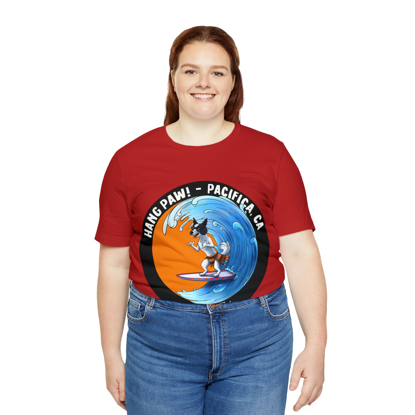 Dog Surfing Unisex Jersey Short Sleeve Tee