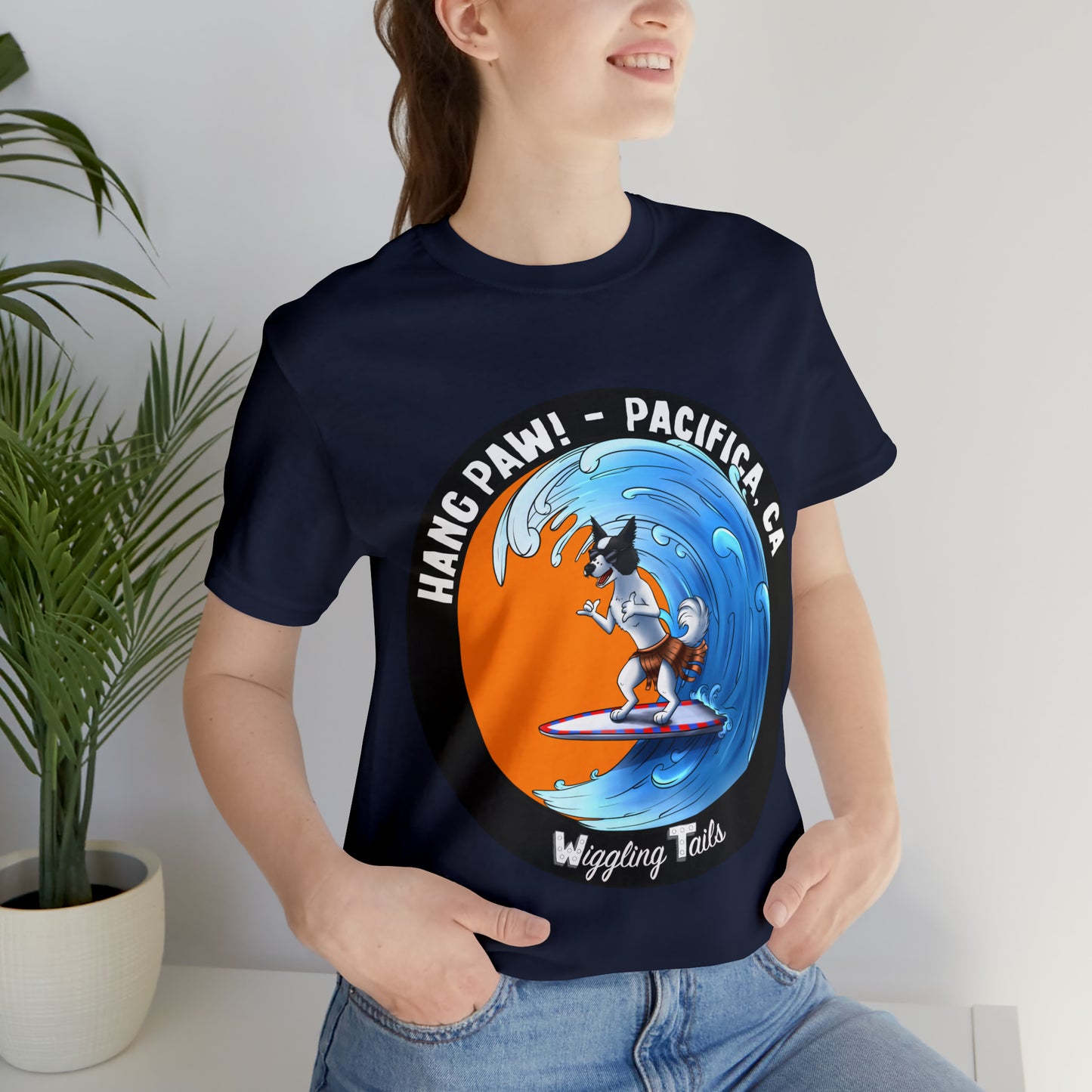 Dog Surfing Unisex Jersey Short Sleeve Tee