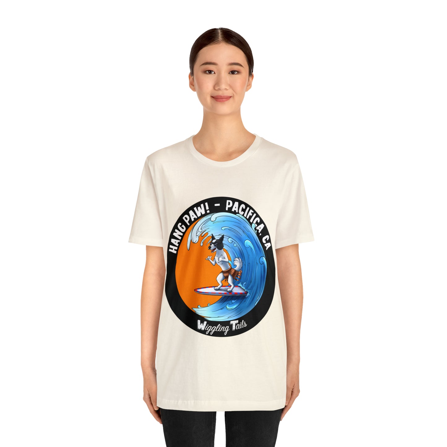 Dog Surfing Unisex Jersey Short Sleeve Tee
