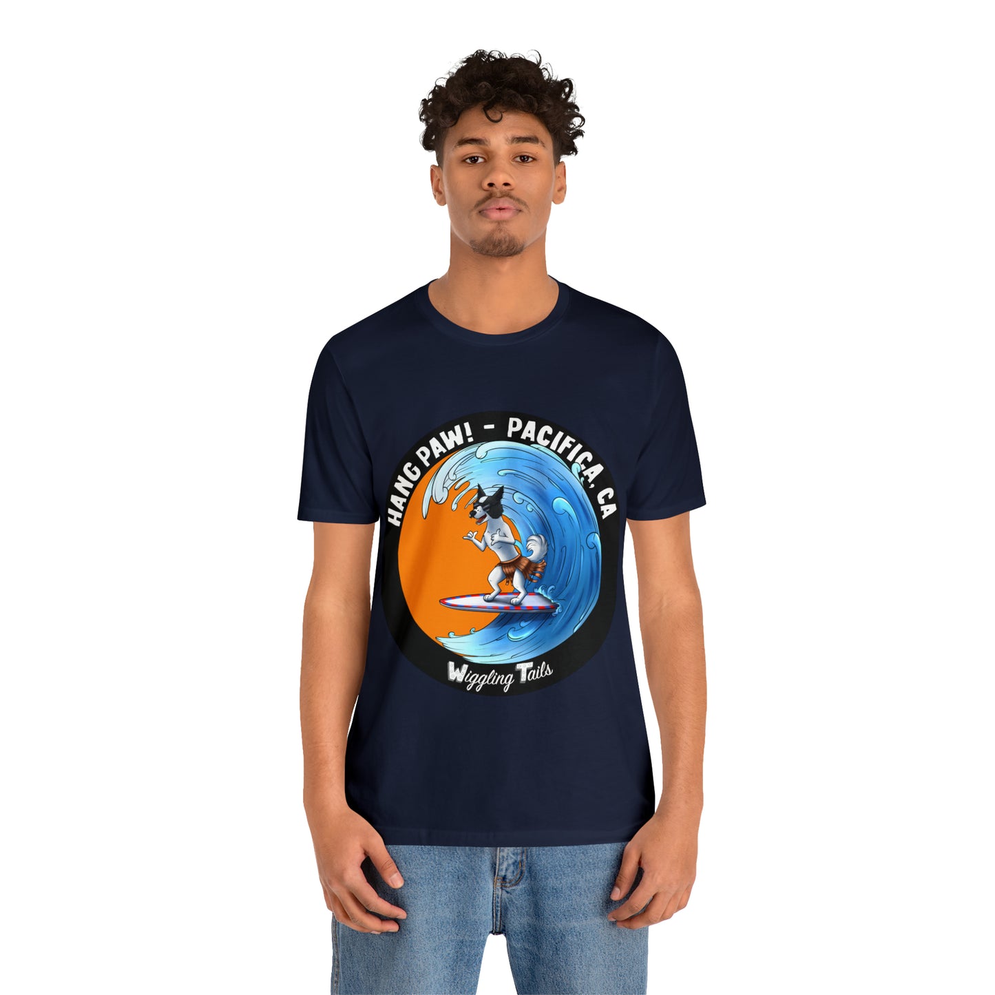 Dog Surfing Unisex Jersey Short Sleeve Tee