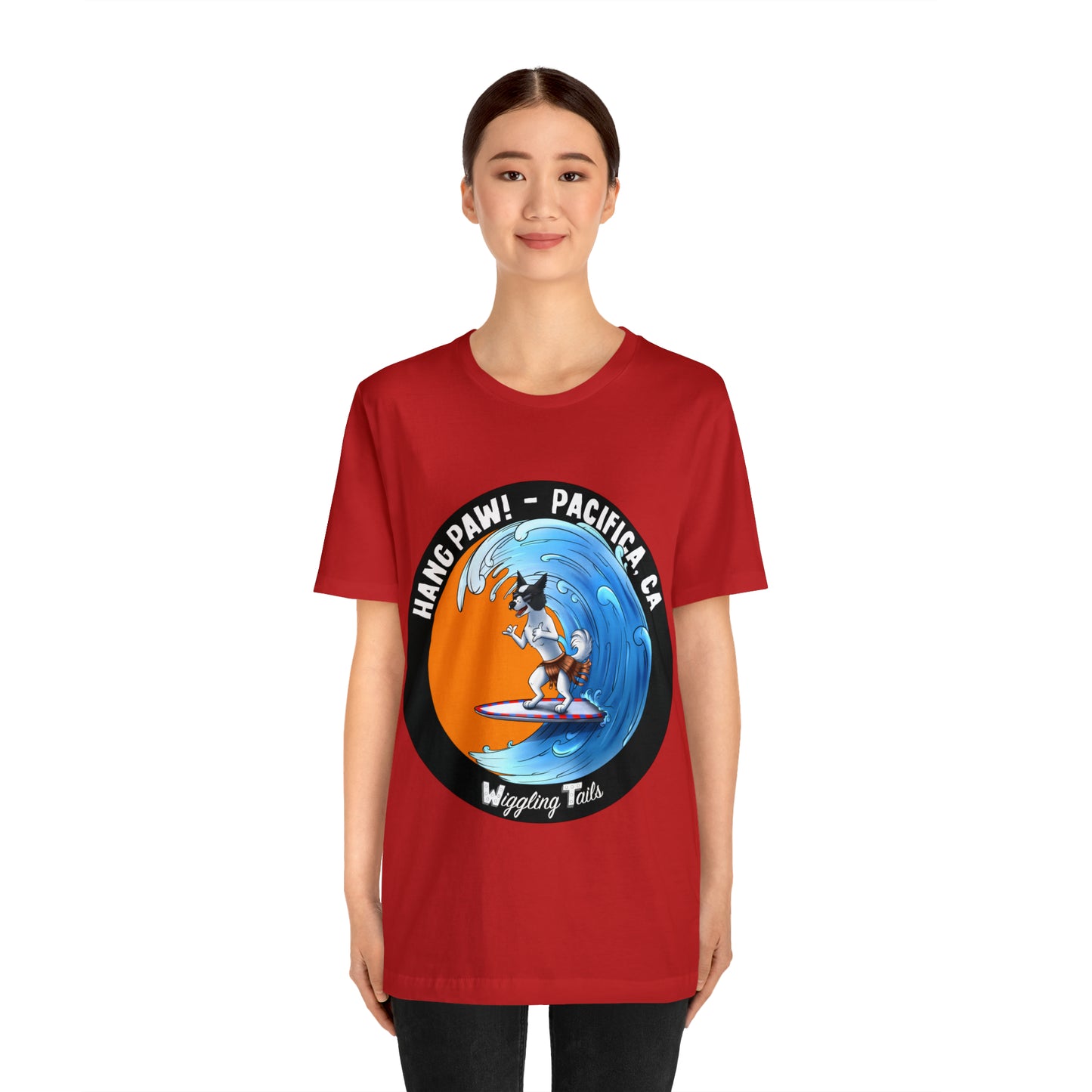Dog Surfing Unisex Jersey Short Sleeve Tee