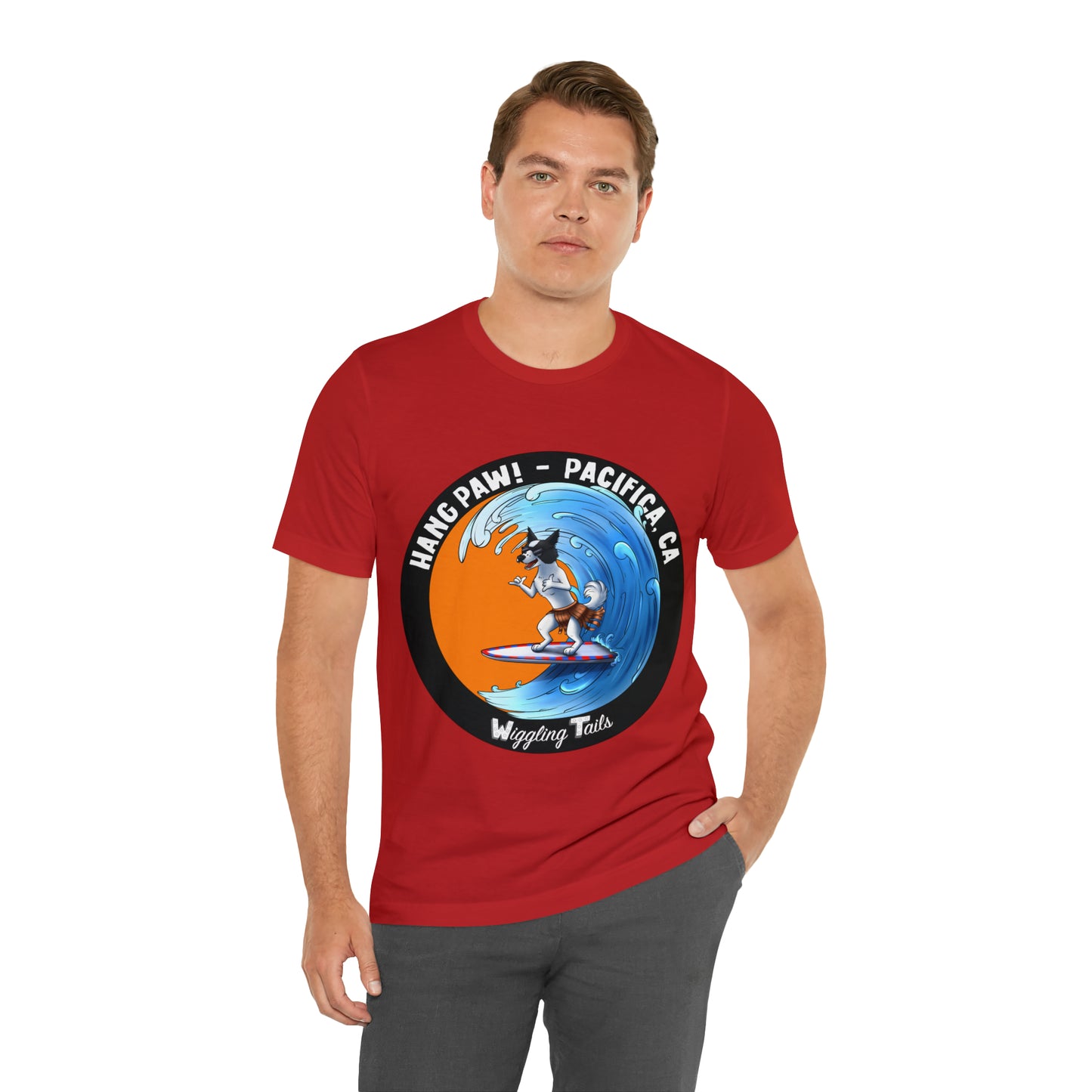 Dog Surfing Unisex Jersey Short Sleeve Tee