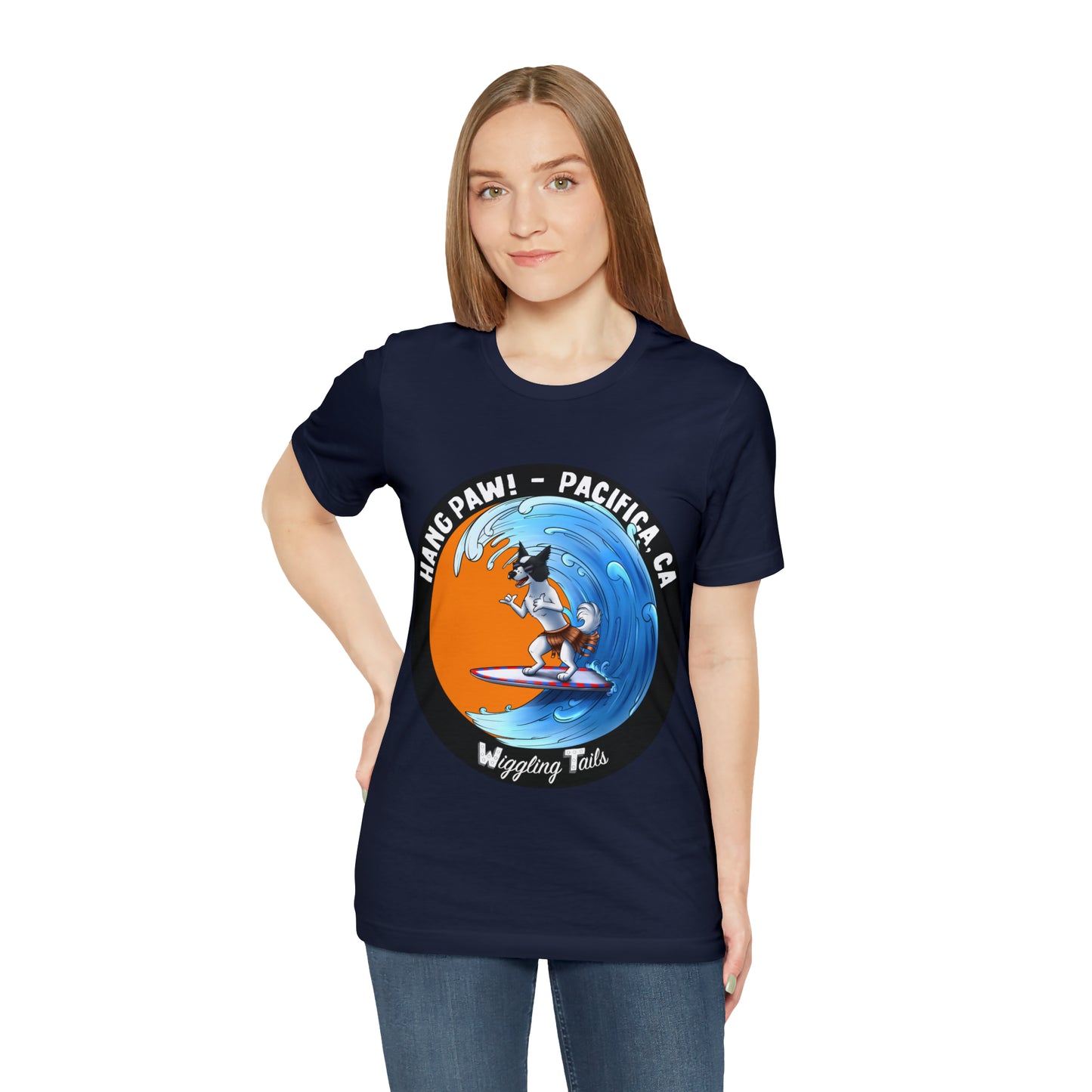 Dog Surfing Unisex Jersey Short Sleeve Tee