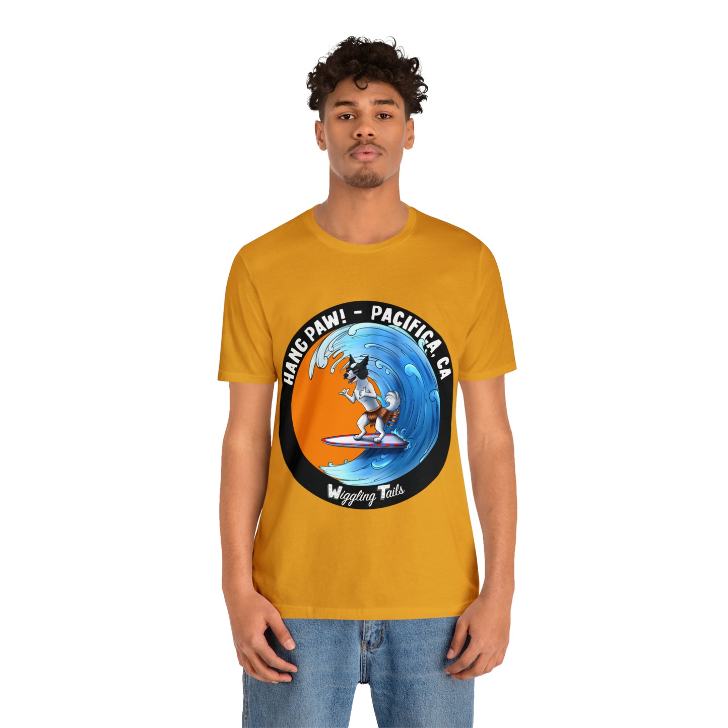 Dog Surfing Unisex Jersey Short Sleeve Tee