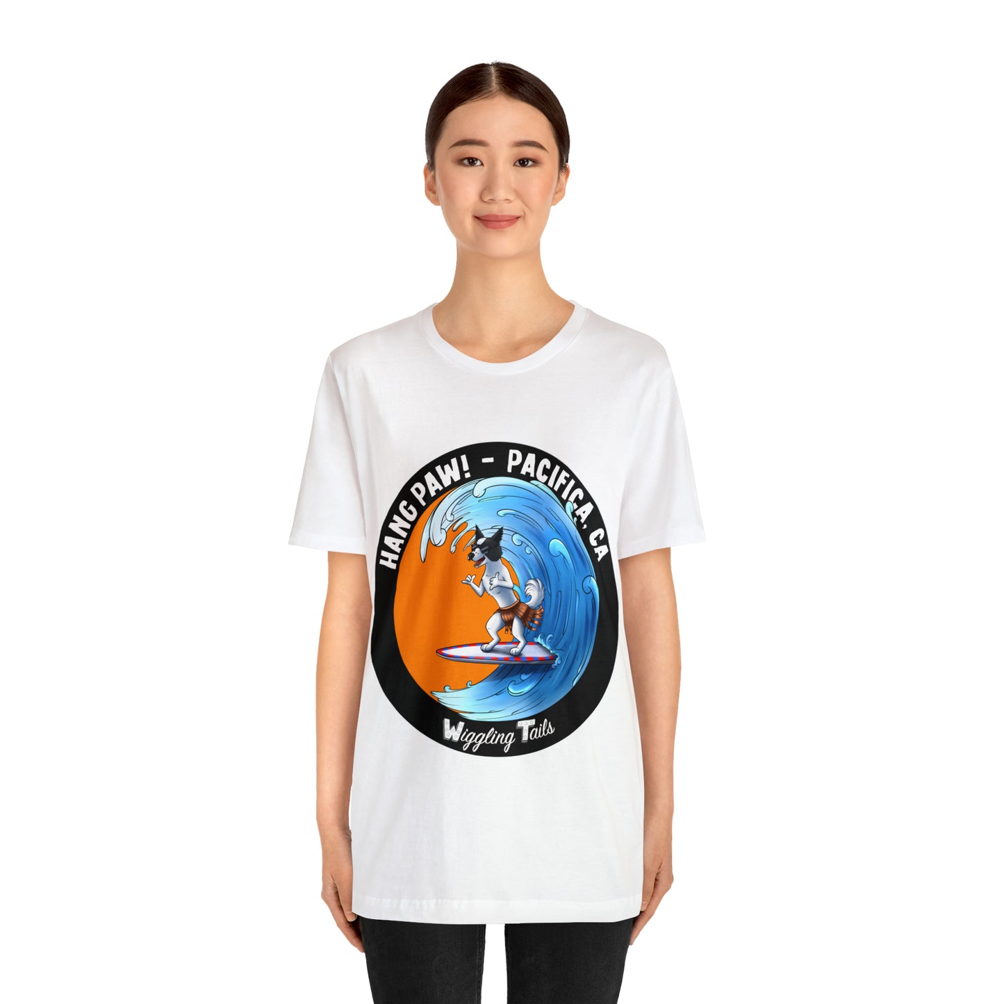 Dog Surfing Unisex Jersey Short Sleeve Tee