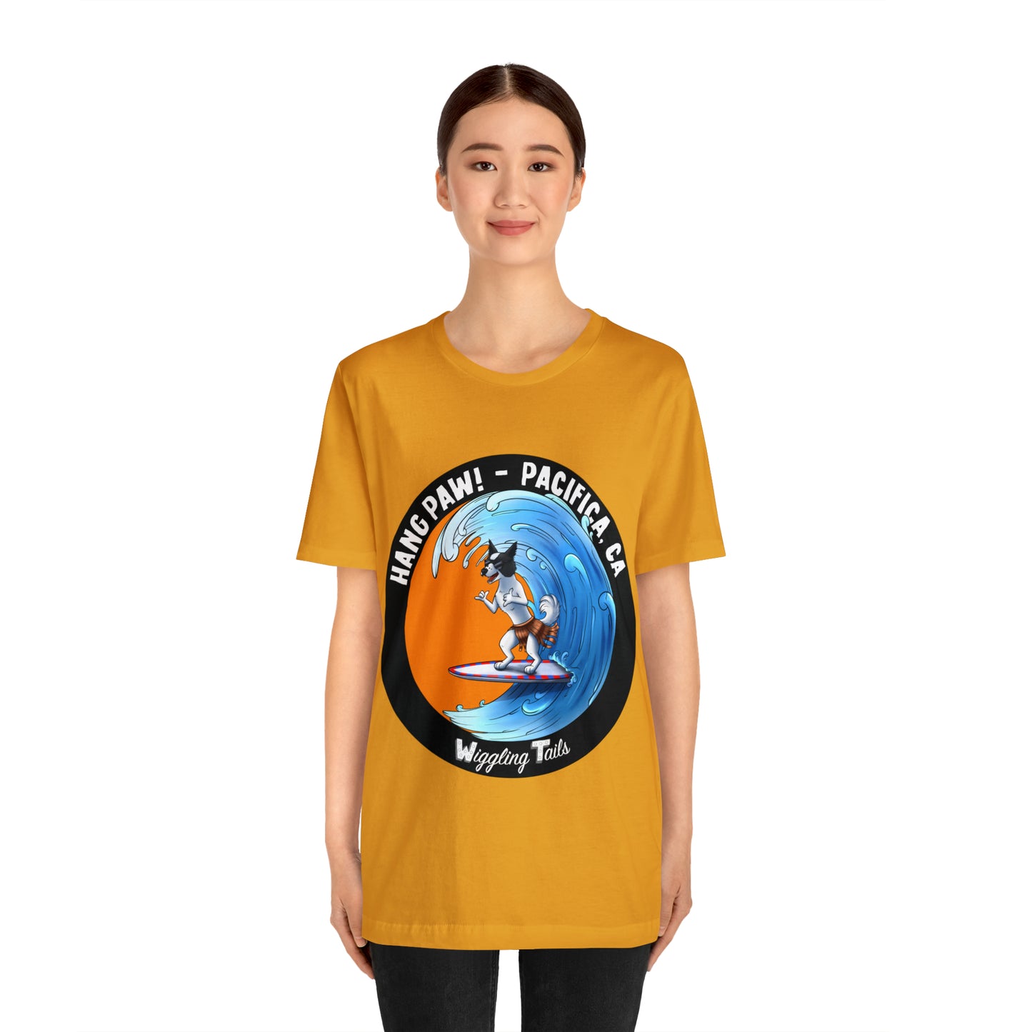 Dog Surfing Unisex Jersey Short Sleeve Tee
