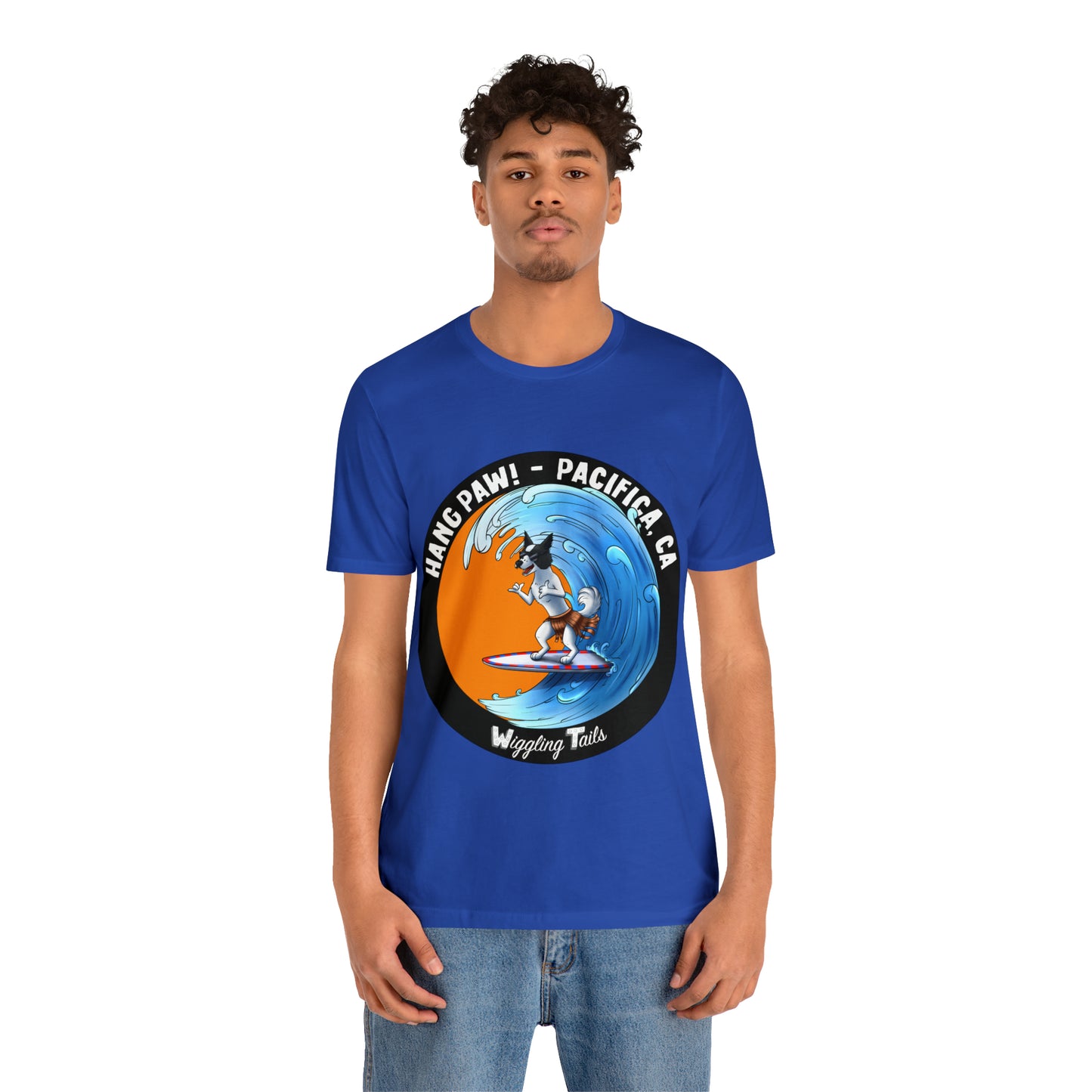 Dog Surfing Unisex Jersey Short Sleeve Tee