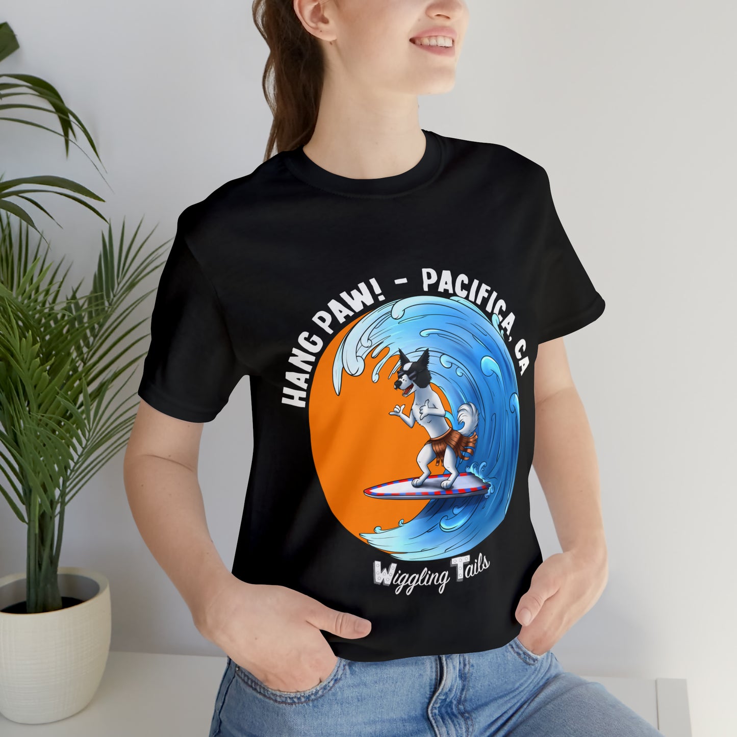 Dog Surfing Unisex Jersey Short Sleeve Tee