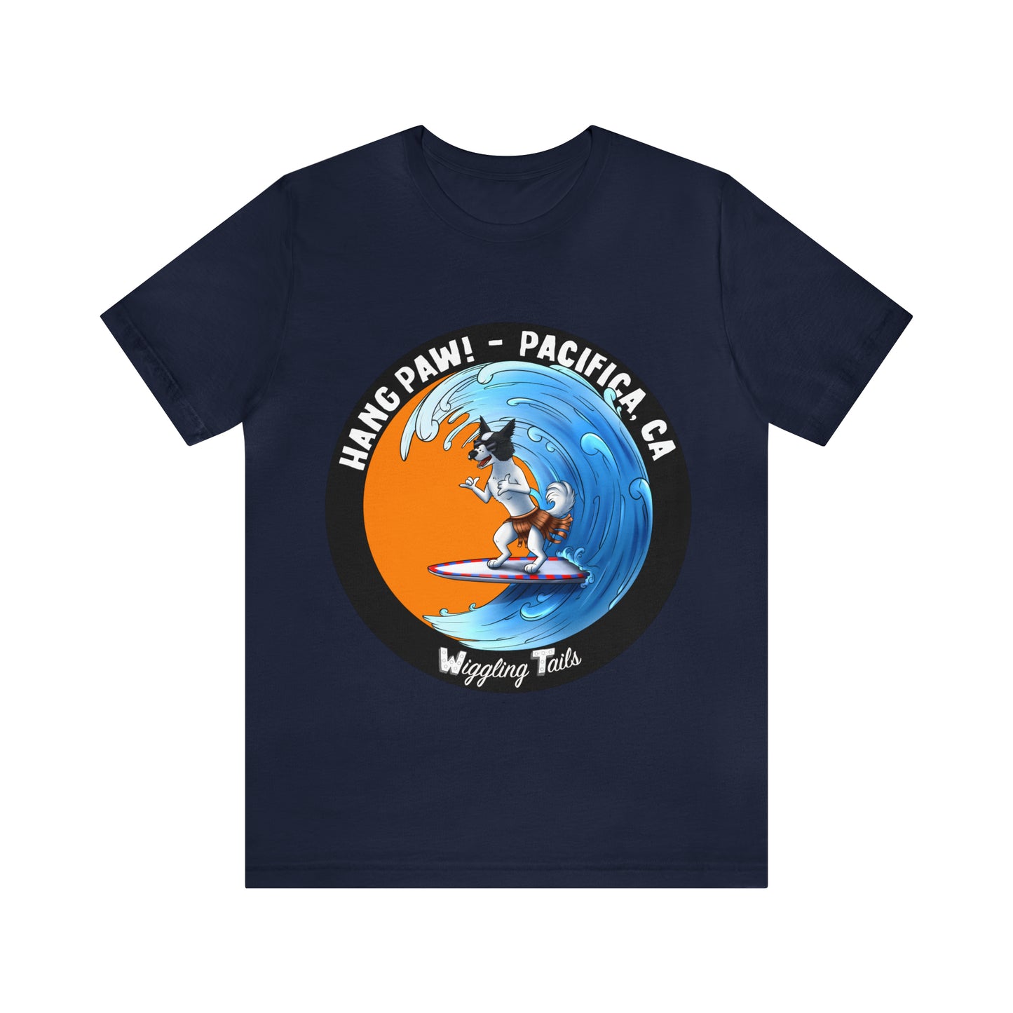 Dog Surfing Unisex Jersey Short Sleeve Tee