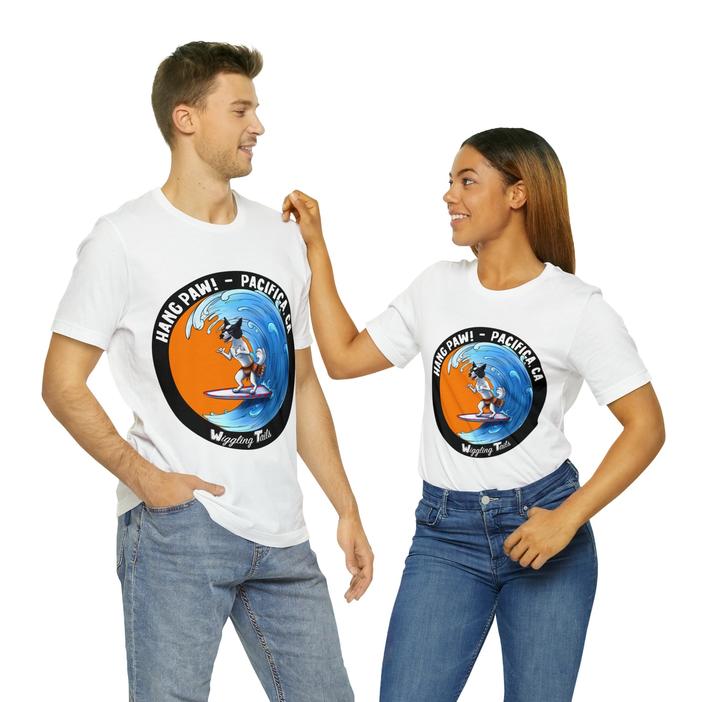 Dog Surfing Unisex Jersey Short Sleeve Tee