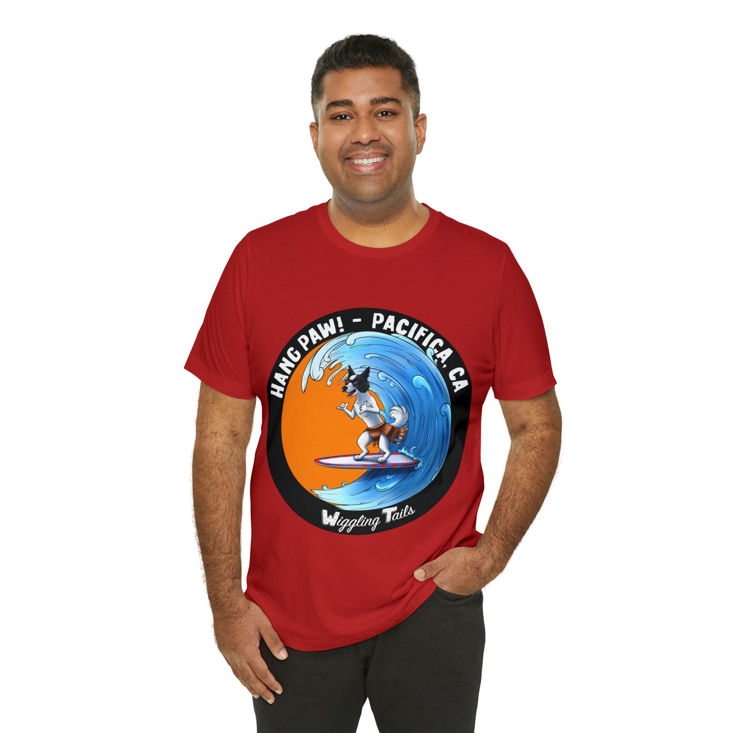 Dog Surfing Unisex Jersey Short Sleeve Tee