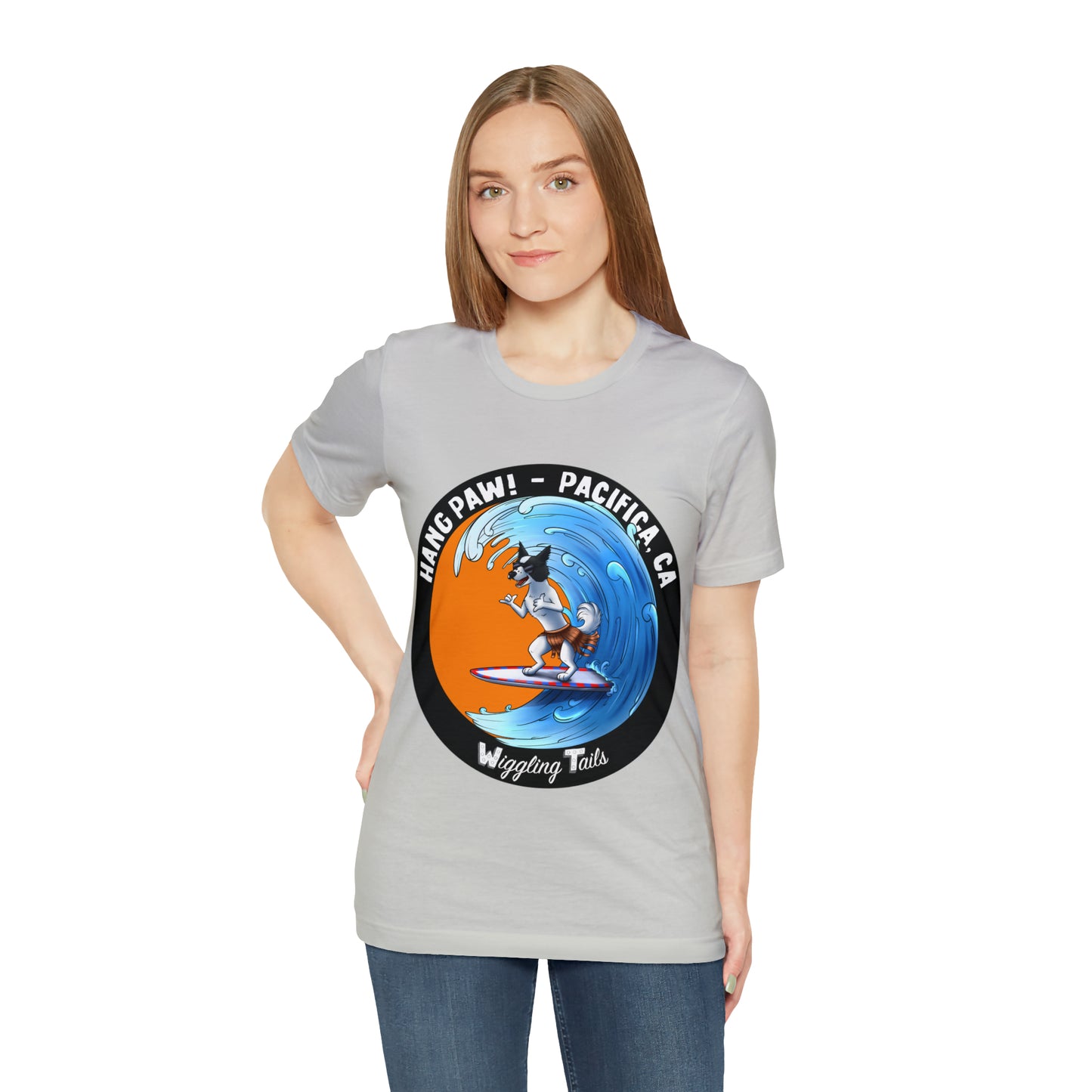 Dog Surfing Unisex Jersey Short Sleeve Tee