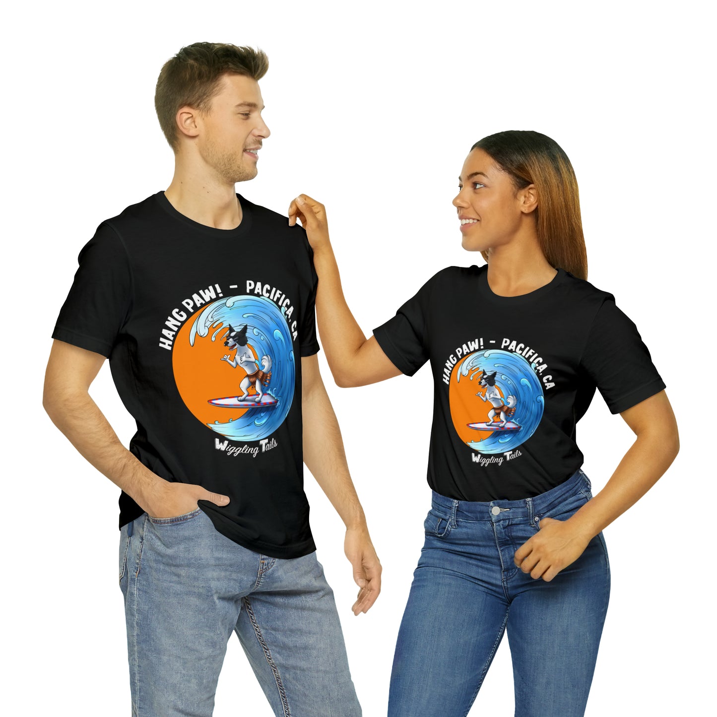 Dog Surfing Unisex Jersey Short Sleeve Tee