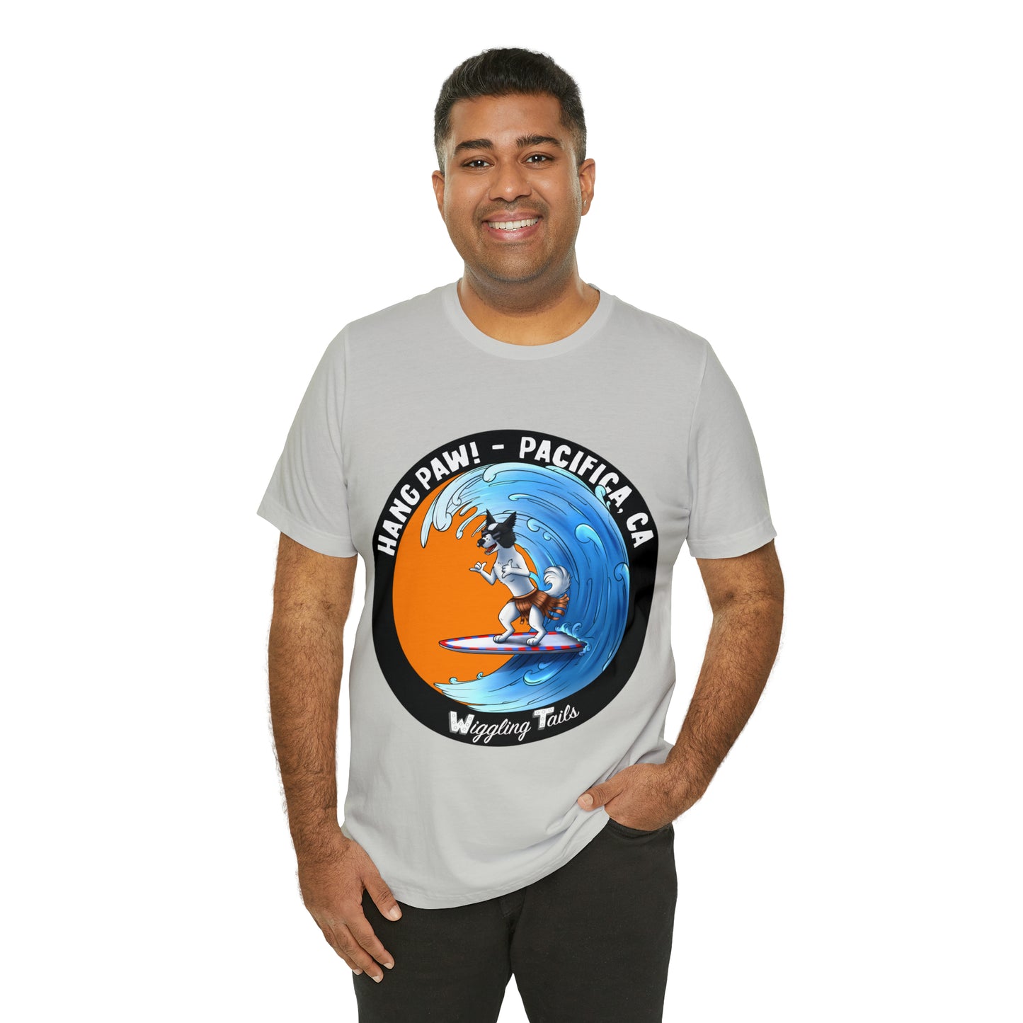 Dog Surfing Unisex Jersey Short Sleeve Tee