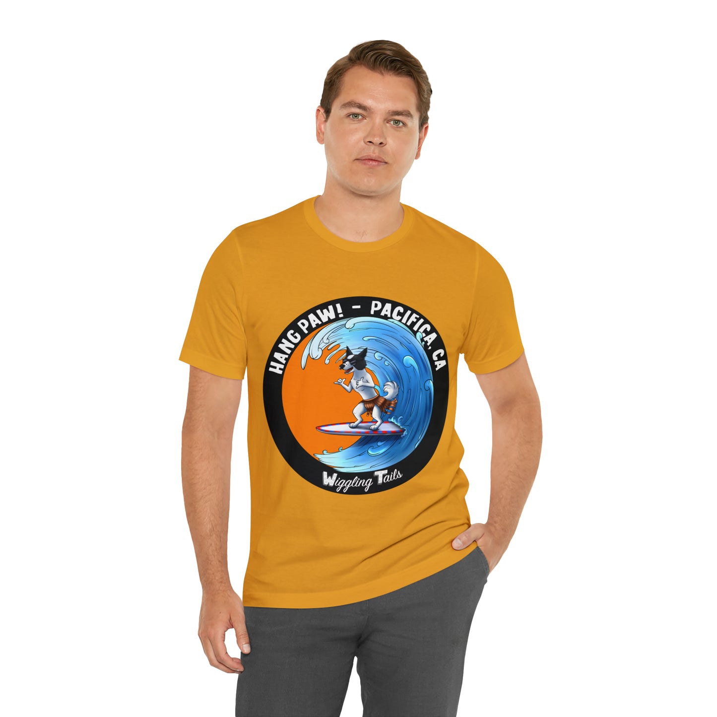 Dog Surfing Unisex Jersey Short Sleeve Tee