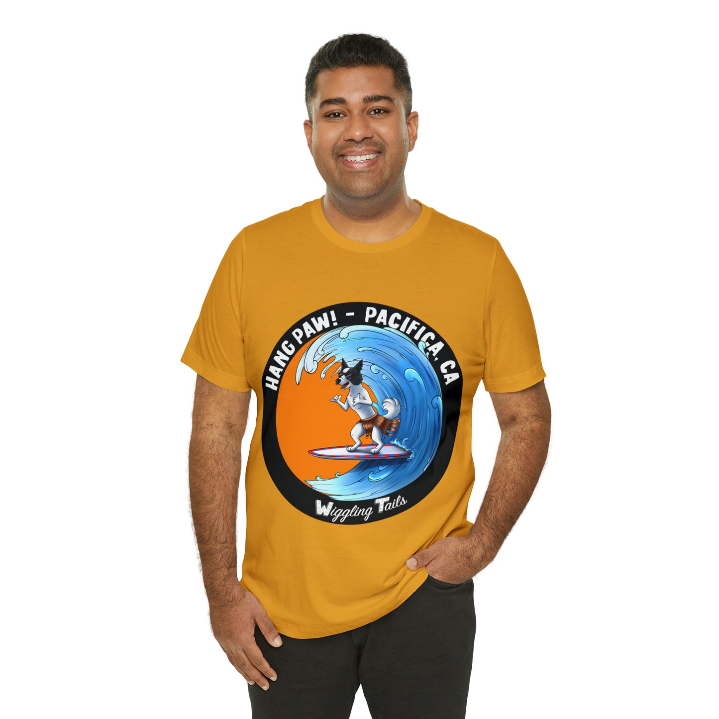 Dog Surfing Unisex Jersey Short Sleeve Tee