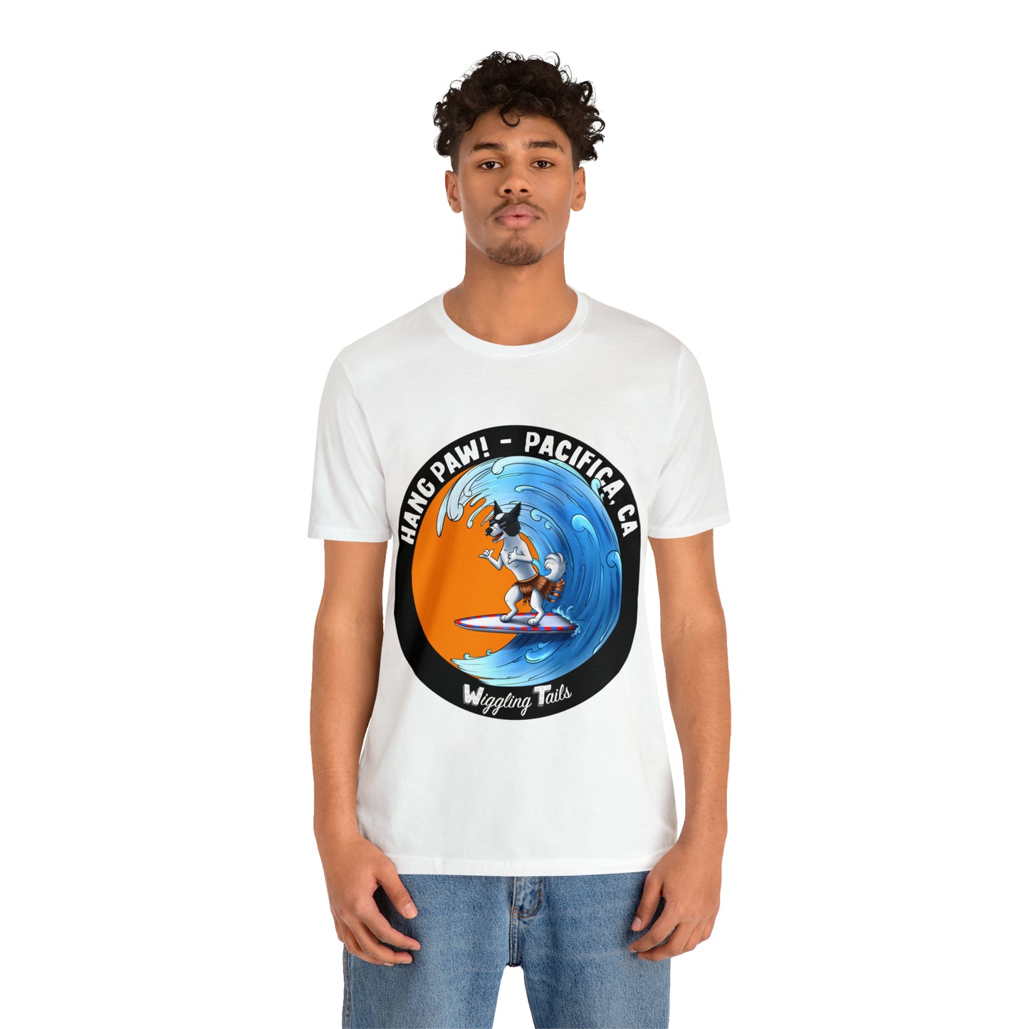 Dog Surfing Unisex Jersey Short Sleeve Tee