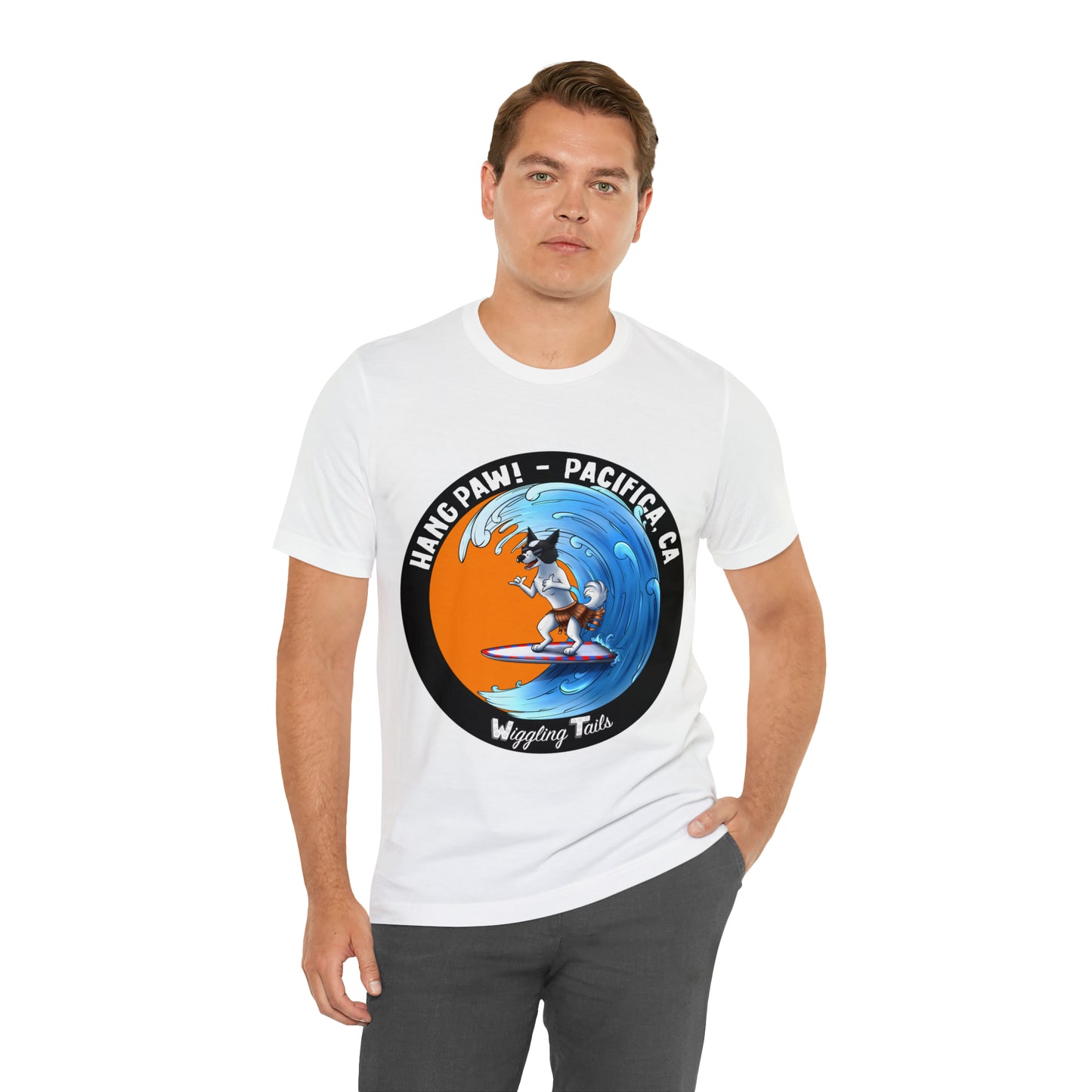 Dog Surfing Unisex Jersey Short Sleeve Tee