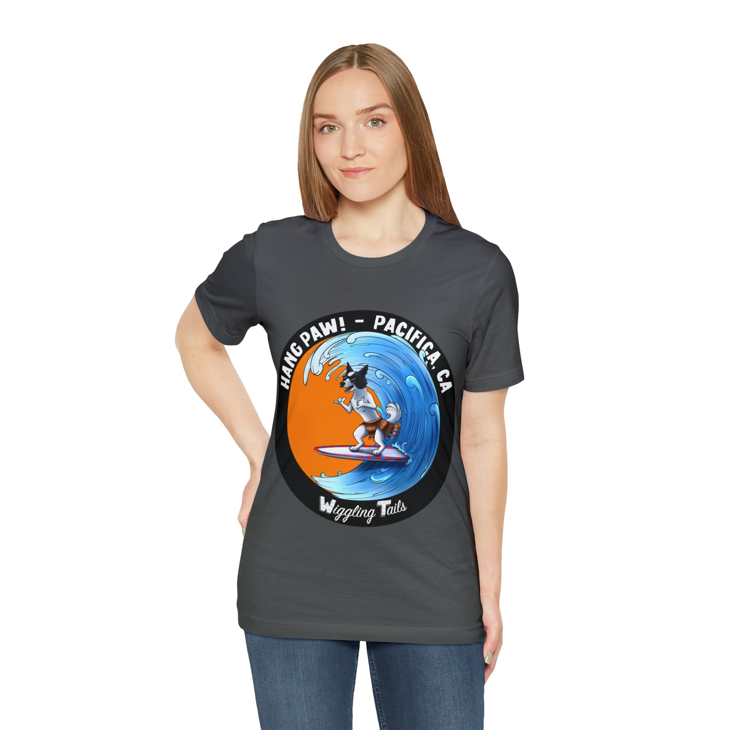 Dog Surfing Unisex Jersey Short Sleeve Tee
