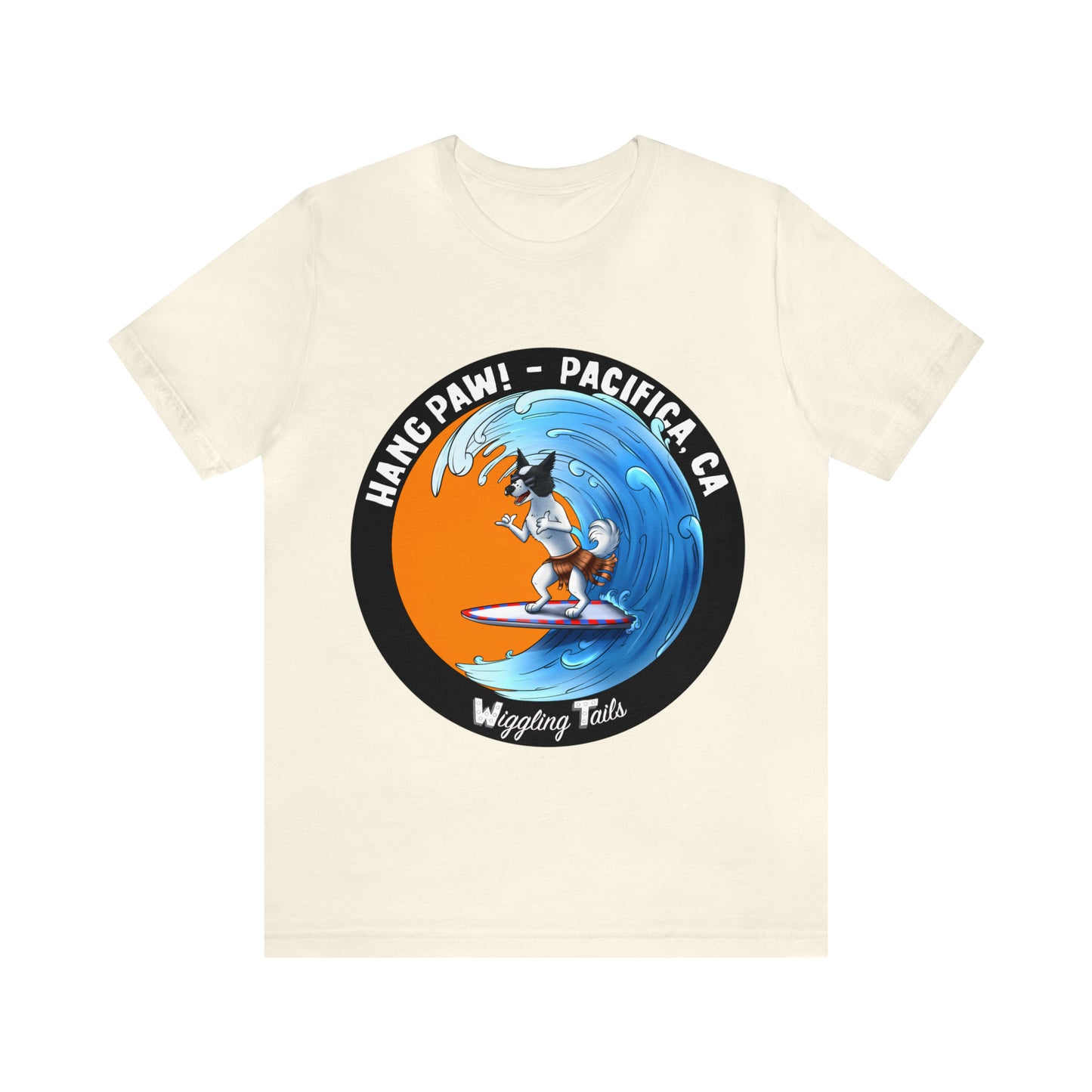 Dog Surfing Unisex Jersey Short Sleeve Tee