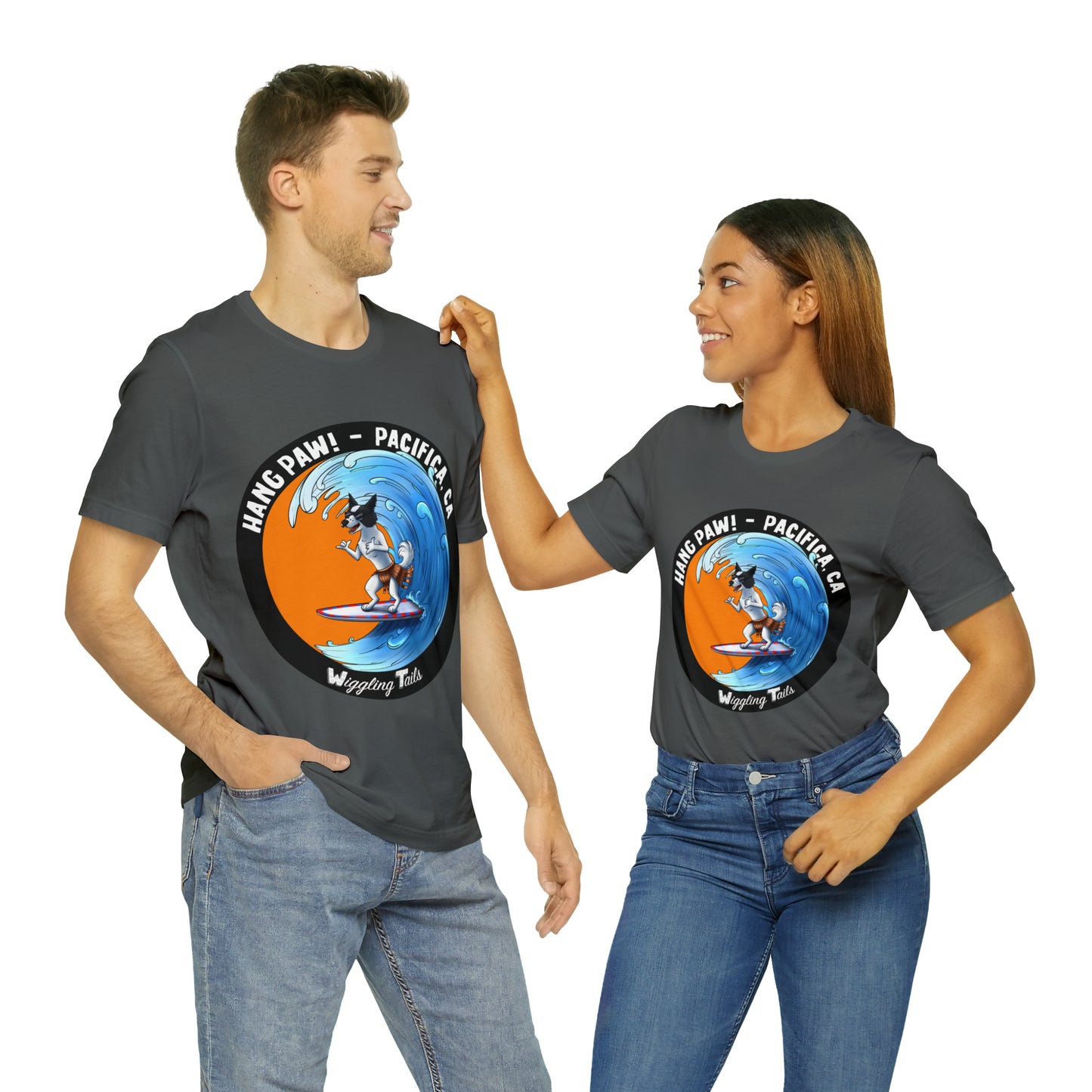 Dog Surfing Unisex Jersey Short Sleeve Tee