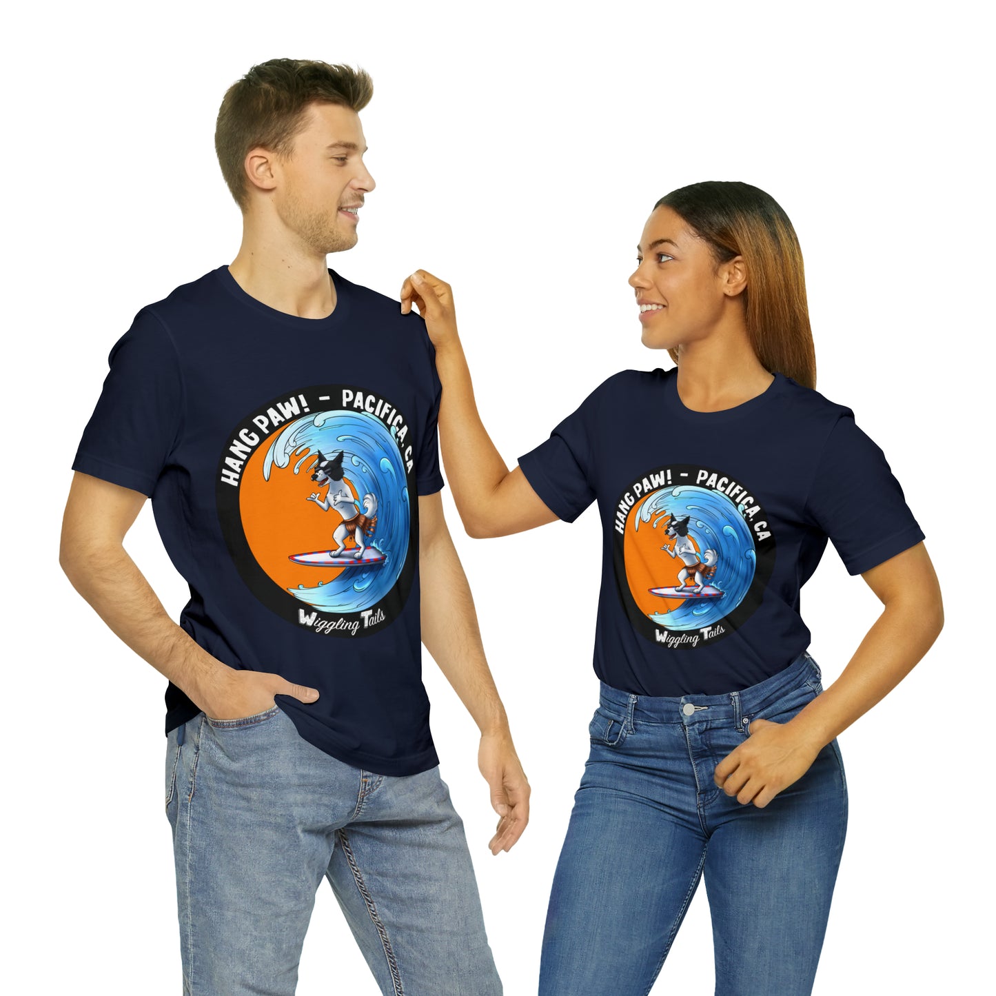 Dog Surfing Unisex Jersey Short Sleeve Tee