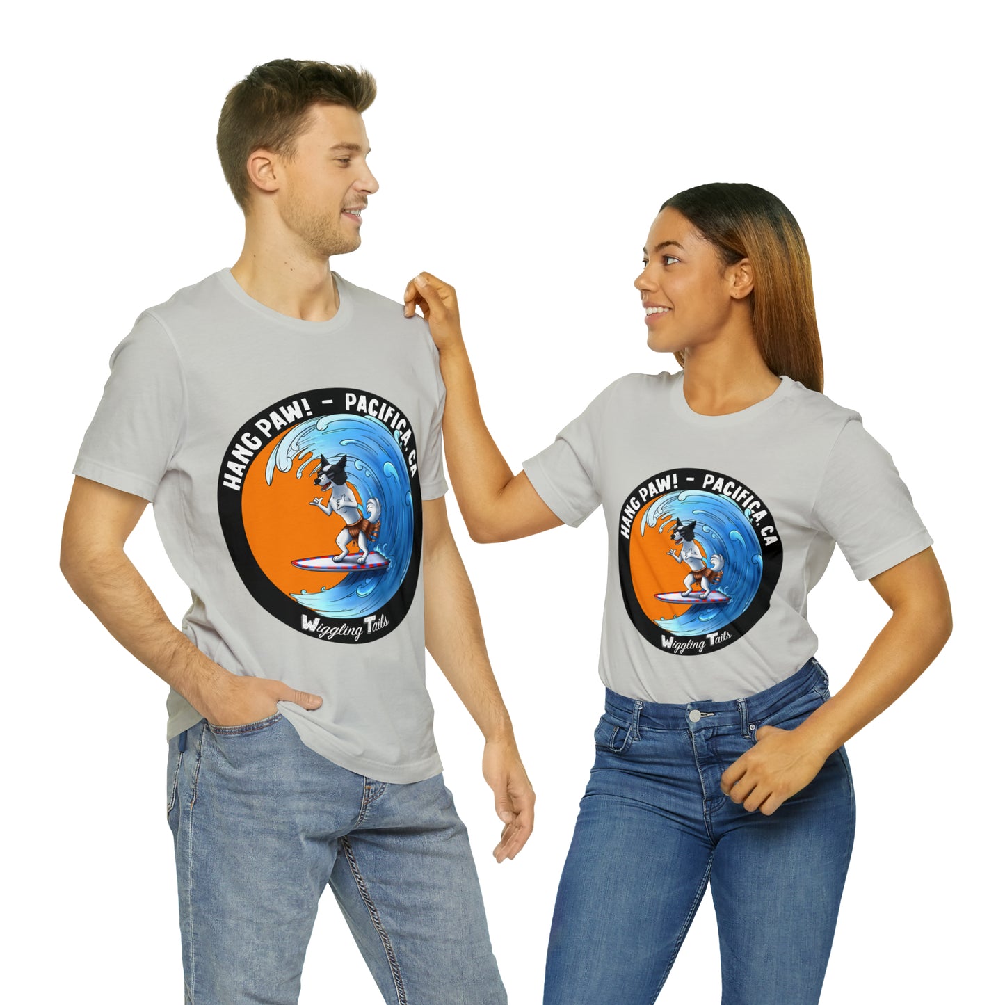 Dog Surfing Unisex Jersey Short Sleeve Tee